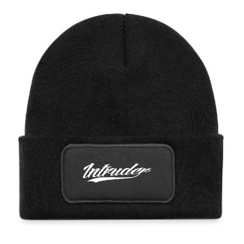intruder hacker intruder clan sticker computer - Kids' Recycled Patch Beanie - black - Front