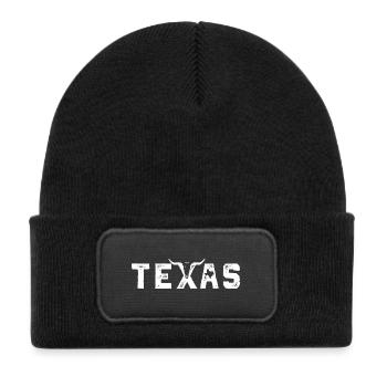 Texas Bold Distressed Wordmark - Kids' Recycled Patch Beanie - black - Front