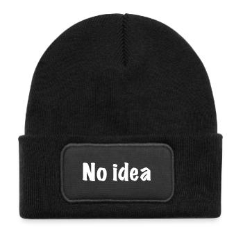 No idea, no idea, no plan, what do I know... - Kids' Recycled Patch Beanie - black - Front