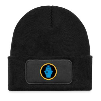 Navire | Croisière | Bac - Bonnet enfant en polyester recyclé avec patch - noir - Devant
