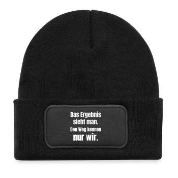 Nous seuls connaissons le chemin vers la remise des diplômes - Bonnet enfant en polyester recyclé avec patch - noir - Devant