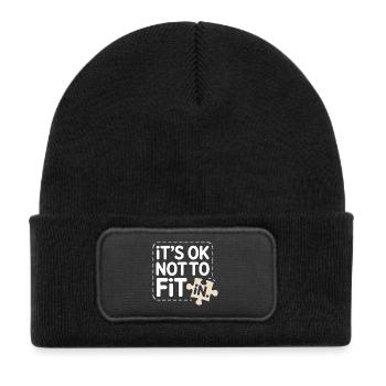 It's Ok Not To Fit In Individuality Motivation - Kids' Recycled Patch Beanie - black - Front