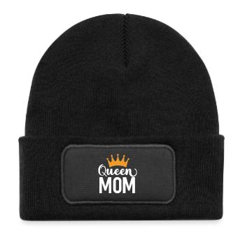 Die Mutter der Königin - Kinder Recycelter Patch Beanie - Schwarz - Vorne