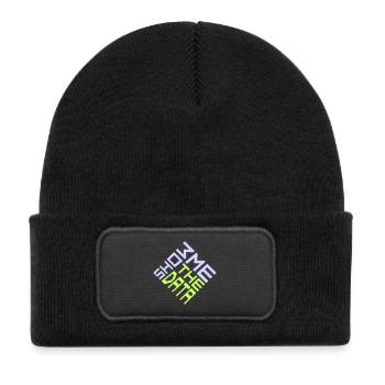 Show Me The Data Lustig Nerd Analyst Sarkastisch - Kinder Recycelter Patch Beanie - Schwarz - Vorne