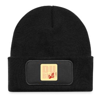 You're great - Kids' Recycled Patch Beanie - black - Front