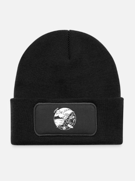 Ausgerottet: Cat Surfer Unterwasserunfall - Kinder Recycelter Patch Beanie - Schwarz
