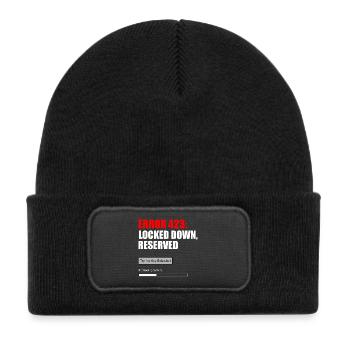 FEHLER 423 — GESPERRT, FÜR IHN RESERVIERT - Kinder Recycelter Patch Beanie - Schwarz - Vorne