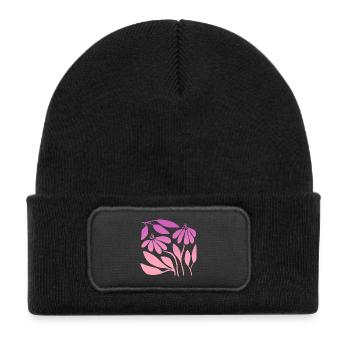 Marguerite in Gradient Pink - Kids' Recycled Patch Beanie - black - Front