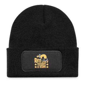 Rats Spelt Backwards Is Star Lustiger Ratte Spruch - Kids' Recycled Patch Beanie - black - Front