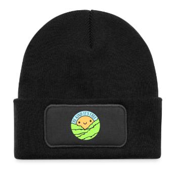 Be Kind It's Free Kindness Statement Saying - Kids' Recycled Patch Beanie - black - Front