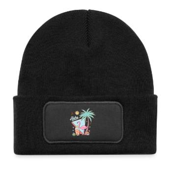 Aloha Été - Bonnet enfant en polyester recyclé avec patch - noir - Devant