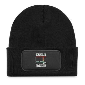 Computer Programmierer - Kinder Recycelter Patch Beanie - Schwarz - Vorne