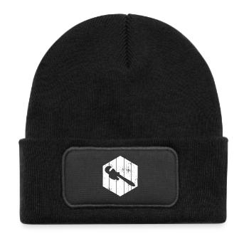 Pipe Wrench Sketch - Kids' Recycled Patch Beanie - black - Front