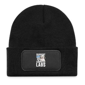 Support computer labs - Kinder Recycelter Patch Beanie - Schwarz - Vorne