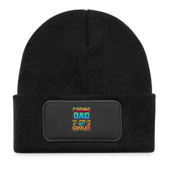 Programmieren Papa Cooler, Programmierer - Kinder Recycelter Patch Beanie - Schwarz - Vorne
