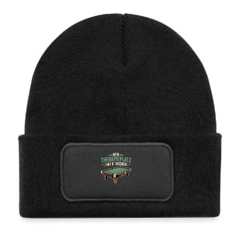 Billard Spielen Pool Snooker Billardspieler - Kinder Recycelter Patch Beanie - Schwarz - Vorne