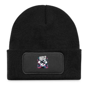 Streetdance Beat – Urban DJ Music Design - Bonnet enfant en polyester recyclé avec patch - noir - Devant