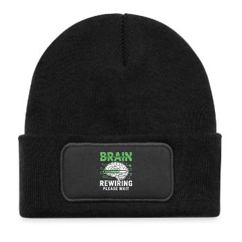 Brain Restart Please Wait - Kids' Recycled Patch Beanie - black - Front