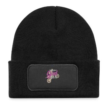 Dirt Biking I Ride Like A Girl Try To Keep Up - Kids' Recycled Patch Beanie - black - Front