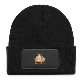 Happy Beltane Blessings May Day Celebrations Pagan - Kids' Recycled Patch Beanie - black - Front