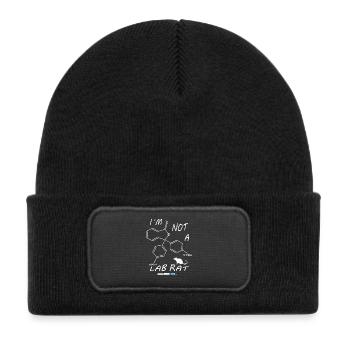 I'm not a lab rat - Kids' Recycled Patch Beanie - black - Front