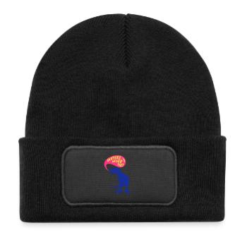 t-rex skater - Bonnet enfant en polyester recyclé avec patch - noir - Devant