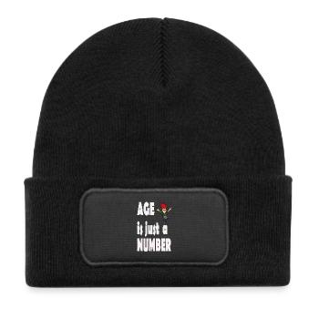 Age is just a number - Kids' Recycled Patch Beanie - black - Front