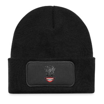 Always smiling - Kids' Recycled Patch Beanie - black - Front