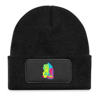 Art Food - Kids' Recycled Patch Beanie - black - Front