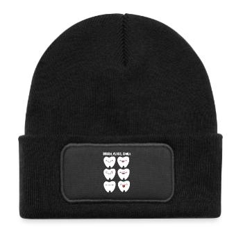 Receptionist Dentist - Kids' Recycled Patch Beanie - black - Front