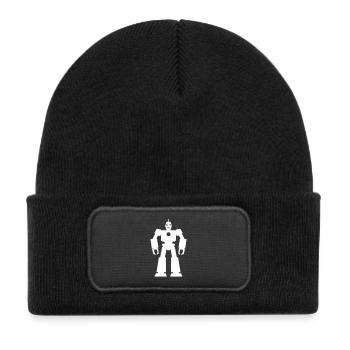 Robots – AI Technology Sci-Fi Nerd Design - Kids' Recycled Patch Beanie - black - Front