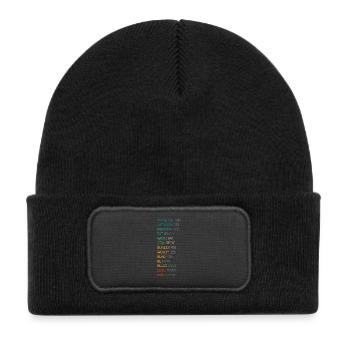 THINK POSITIVE - Kids' Recycled Patch Beanie - black - Front