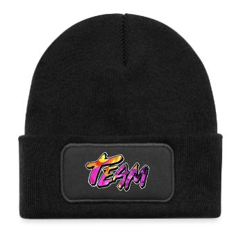 Team - Kids' Recycled Patch Beanie - black - Front