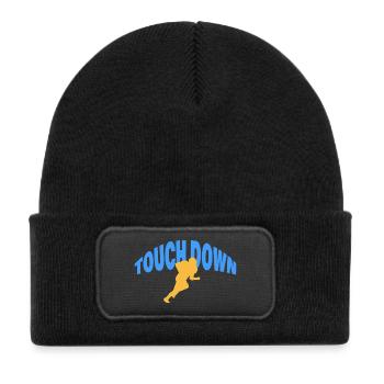 TOUCH DOWN - Kids' Recycled Patch Beanie - black - Front