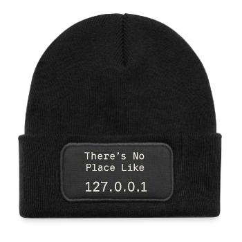 Nothing beats localhost - Kids' Recycled Patch Beanie - black - Front
