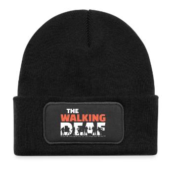 The Walking Deaf Funny Hearing Impairment Art - Kids' Recycled Patch Beanie - black - Front