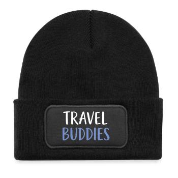 Travel Buddies - Kids' Recycled Patch Beanie - black - Front