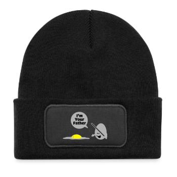 egg vader - Kids' Recycled Patch Beanie - black - Front