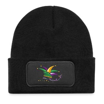 Fool cap Mardi Gras Carnaval de la Nouvelle-Orléans - Bonnet enfant en polyester recyclé avec patch - noir - Devant