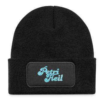 Petri Heil Angler passe-temps motif d’écailles de poisson - Bonnet enfant en polyester recyclé avec patch - noir - Devant
