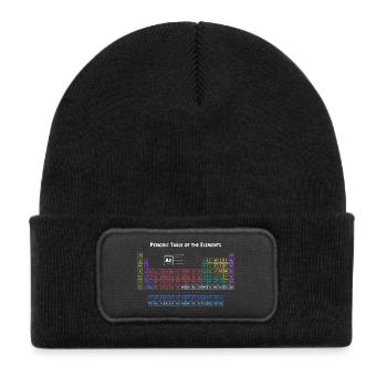 Tableau périodique des éléments - Bonnet enfant en polyester recyclé avec patch - noir - Devant
