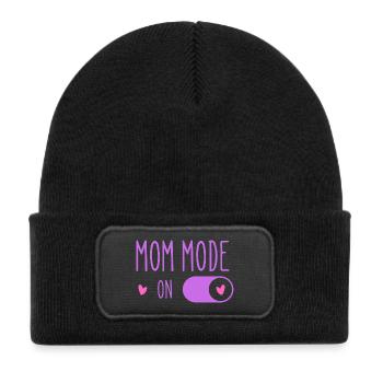 Active Mom Mode Purple - Kids' Recycled Patch Beanie - black - Front