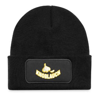 GARLIC - Kids' Recycled Patch Beanie - black - Front
