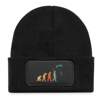 Parapente Evolution Retro - Bonnet enfant en polyester recyclé avec patch - noir - Devant