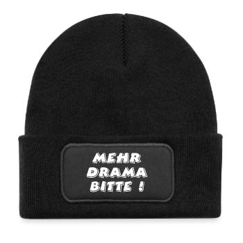 Drame - Bonnet enfant en polyester recyclé avec patch - noir - Devant