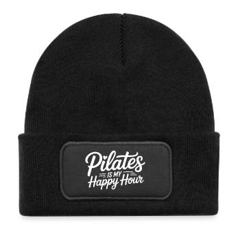 Pilates Is My Happy Hour for Instructors - Kids' Recycled Patch Beanie - black - Front