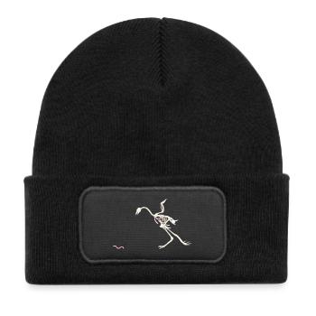 Free and Happy Shelled Hen - Kids' Recycled Patch Beanie - black - Front