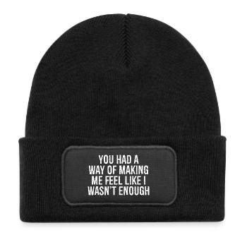 tu avais une façon de me faire sentir comme si je n’étais pas - Bonnet enfant en polyester recyclé avec patch - noir - Devant