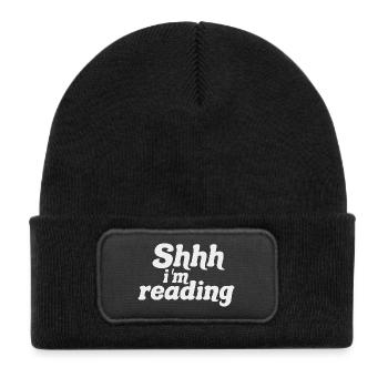 Be quiet! I Read - Silence, I Read - Book Reading - Kids' Recycled Patch Beanie - black - Front