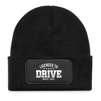 Driving License 2026 Driving Test Driving License Test - Kids' Recycled Patch Beanie - black - Front